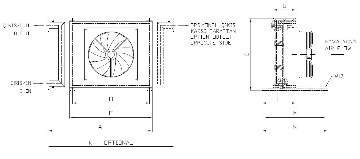 BC/BD-150CD5-B03 dimension drawing