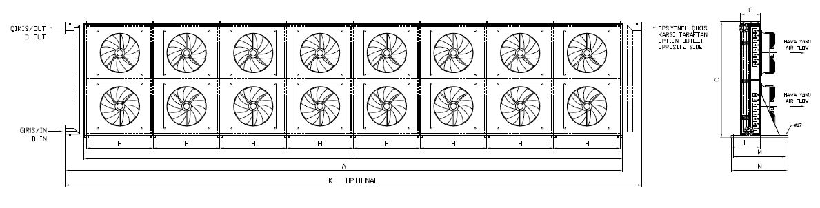 BC/BD-2X880DC5-B01 dimension drawing