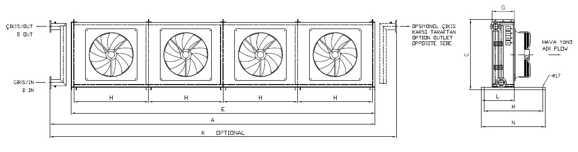 BC/BD-450BC1-B03 dimension drawing