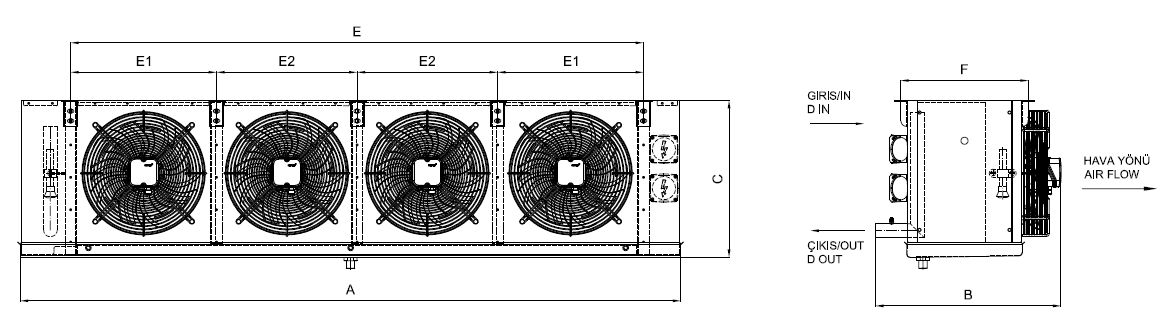 EA-430AC4-C01 dimension drawing