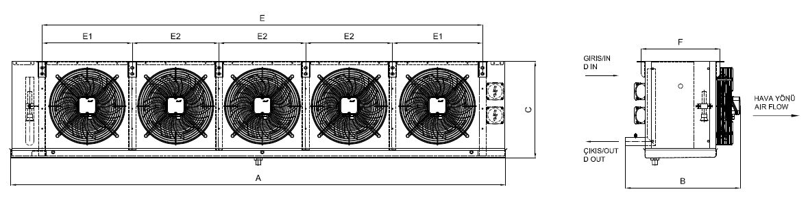 EA-530AC4-C01 dimension drawing