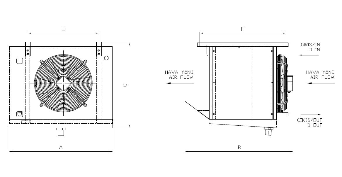 EA-DA-150BE7-C21 dimension drawing