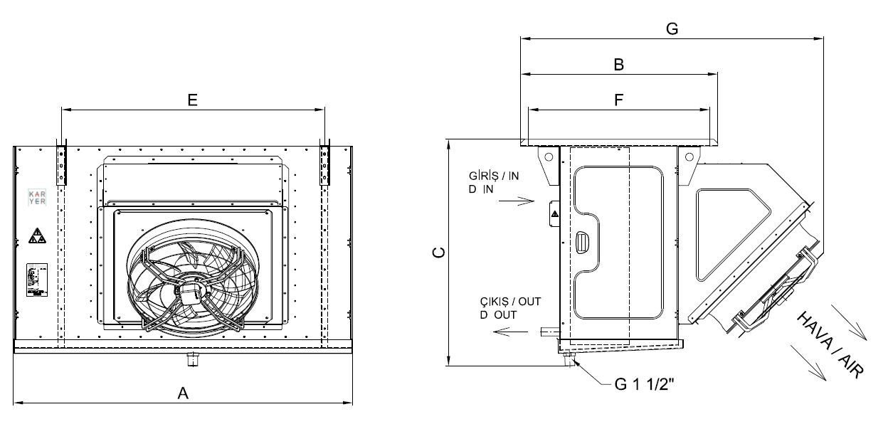 EA-DI-163GC4-A13 dimension drawing