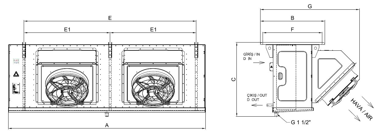 EA-DI-280GC10-A01 dimension drawing