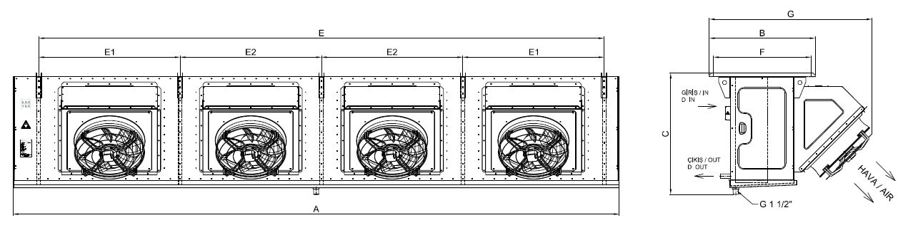 EA-DI-463GC4-A13 dimension drawing