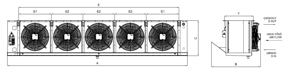 EA-GA-563BE7-A27 dimension drawing