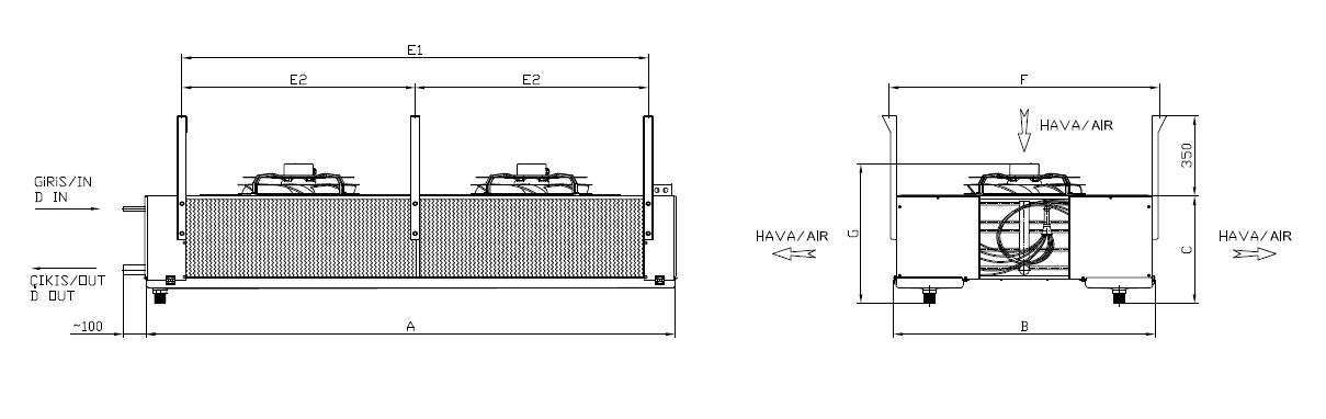 ED-DP-235AC4-B22 dimension drawing