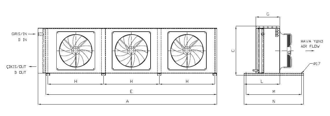 KA/KB-350BB5-B02 dimension drawing