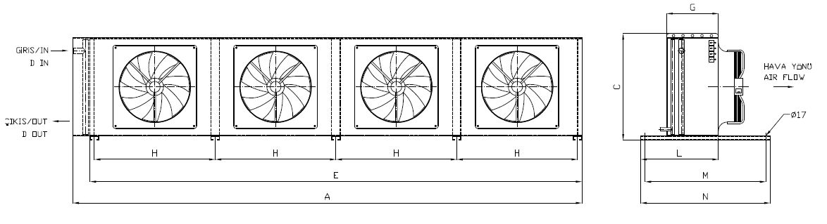 KA/KB-450AB1-B03 dimension drawing