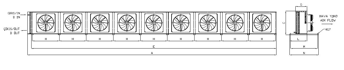 KA/KB-980AB1-B07 dimension drawing