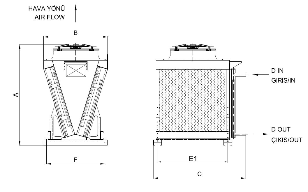 KC-180DB5-B01 dimension drawing