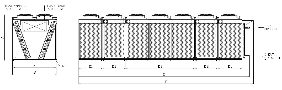 KC-2x780FB5-B01T dimension drawing