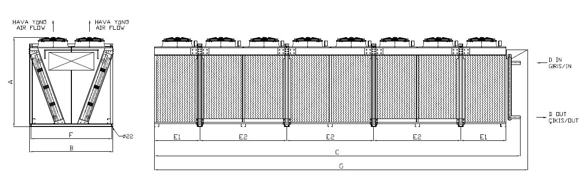 KC-2x880EB1-B01C dimension drawing