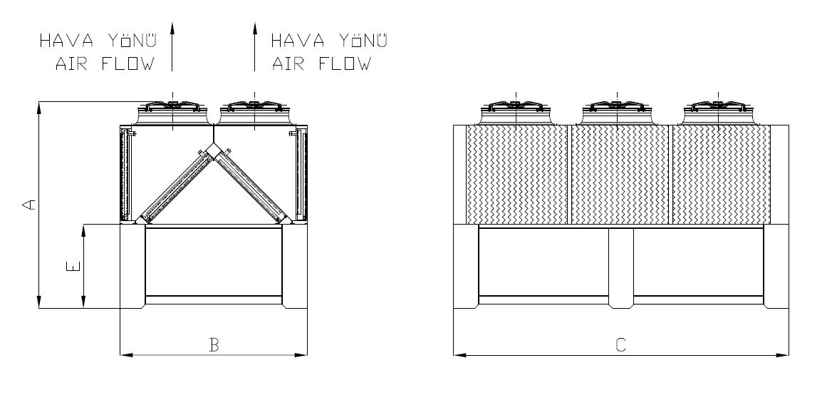 KC-WF-2x380AA5-B01C dimension drawing