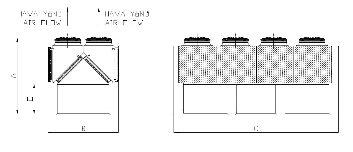 KC-WF-2x480AB5-B01C dimension drawing