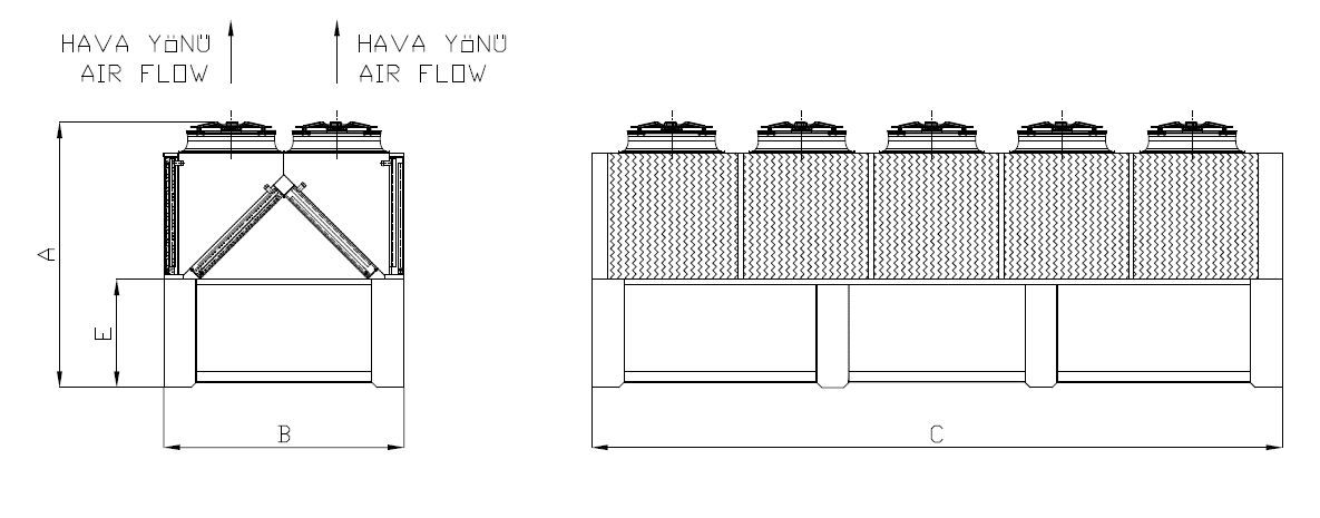 KC-WF-2x580BB5-B01T dimension drawing