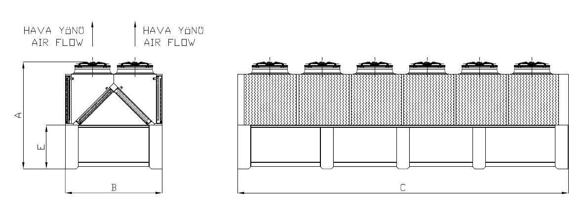 KC-WF-2x680BB5-B01C dimension drawing