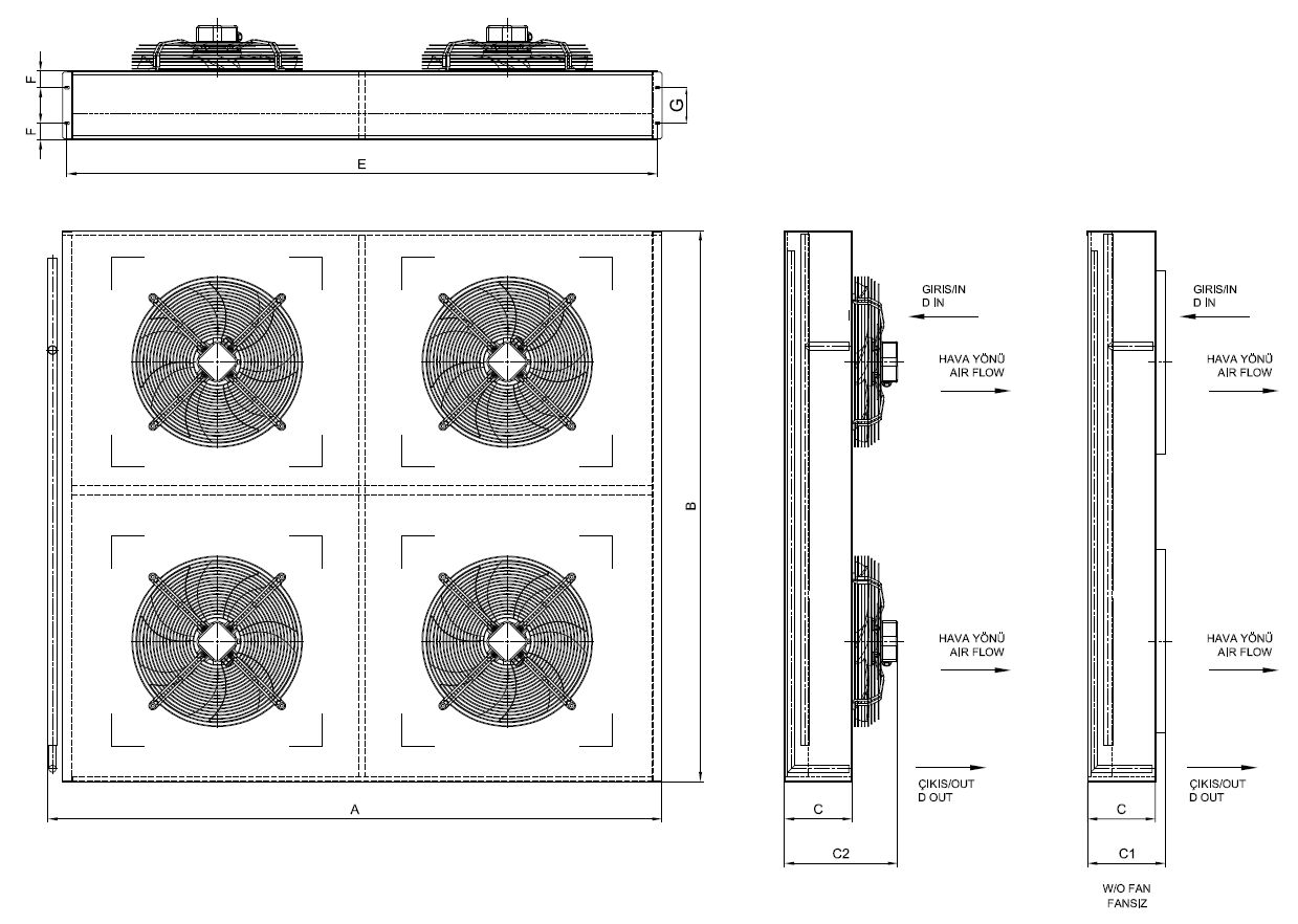 KT-2x235CC2-B01 dimension drawing