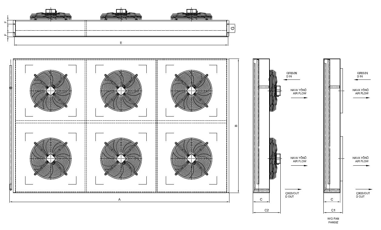 KT-2x335CB2-B01 dimension drawing